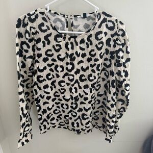 Leopard print 100% cotton gauze top